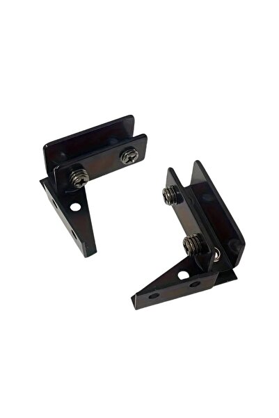 Choice Black 2pcs Non-Perforated Glass Door Hinges,Display Cabinet Hinge,Wine...