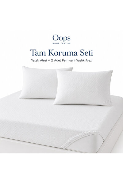 Havlucu Metin Sıvı Geçirmez Lastikli Yatak Koruyucu Alez + 2 Adet 50 × 70 Fer...
