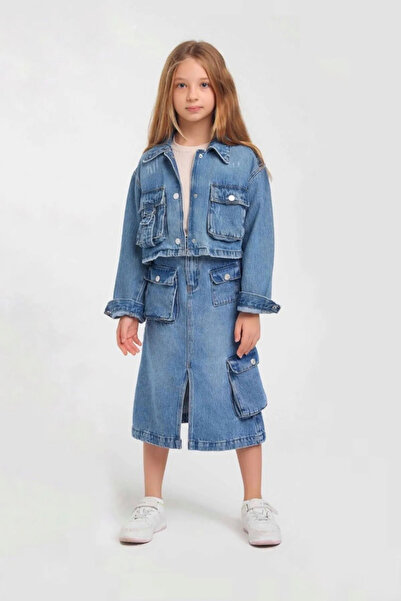 HAUSEkids 4-14 Years Miami Olive Girls' Skirt Suit -Blue-