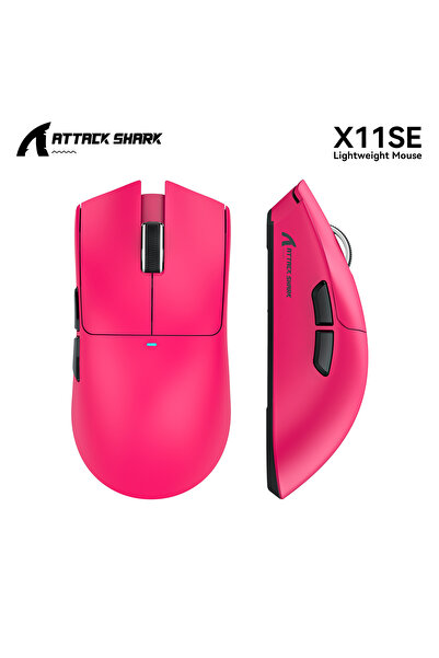 Choice ماوس الألعاب اللاسلكي X11se Berry red ATTACK SHARK X11 SE ثلاثي الأوضا...