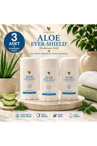 Forever Aloe Ever-shield Deodorant Stick Rollon 3 Adet