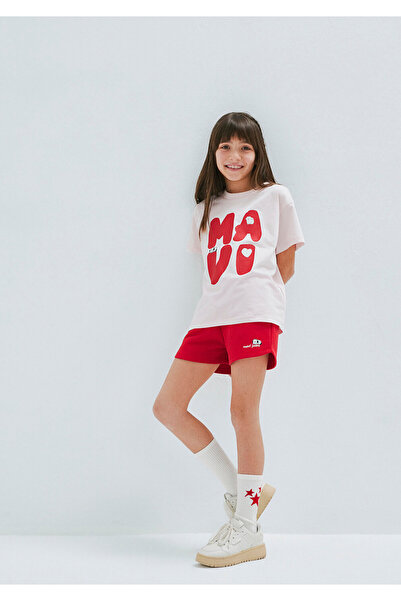 Mavi Jeans Printed Red Shorts 7410024-70467