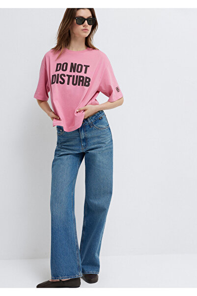 Mavi Rosa T-Shirt mit Slogan-Print, Boxy Fit 1613923-71063