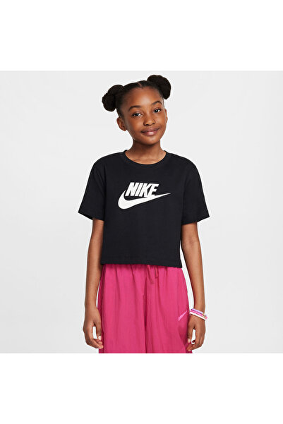Nike G NSW TEE CROP FUTURA HBR FZ5548-010 Μαύρο