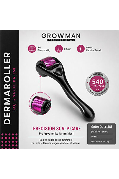 Generic Brand Dermaroller Titanium Tip 540 Needle Derma Roller 1.00 Mm