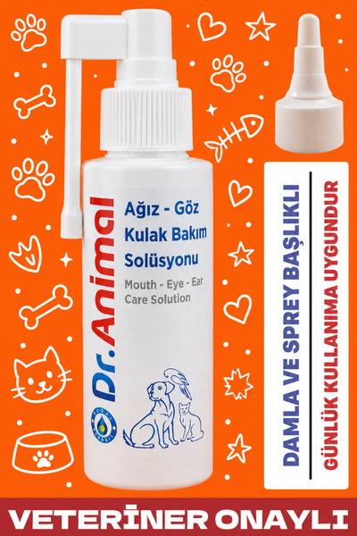 Dr. Animal Ağız, Göz, Kulak, Deri Bakım Solüsyonu 100 Ml