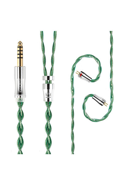 Choice 1.2m green 2pin4.4 KBEAR Aegis Wire MH04 4 Cores High-purity Silver-pl...