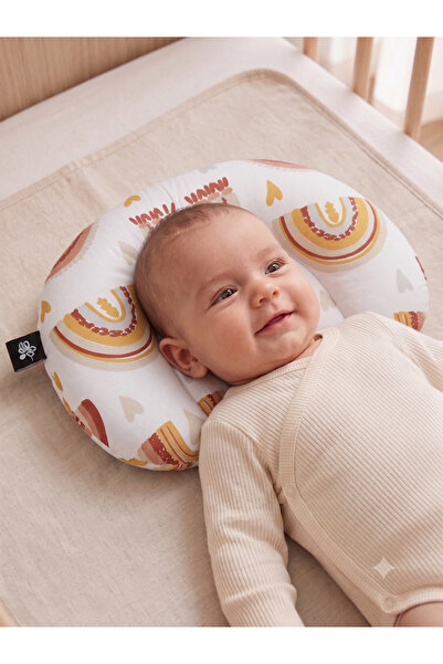 ubeybi 100% Cotton Anti-Sweat Baby Head Support Pillow Universal Stroller Bab...