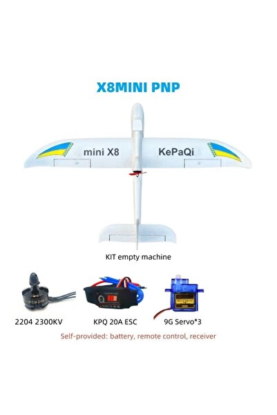 Choice PNP KEPAQI X8 Mini RC Airplane Wingspan 800mm Fixed Wing EPO Foam Glid...