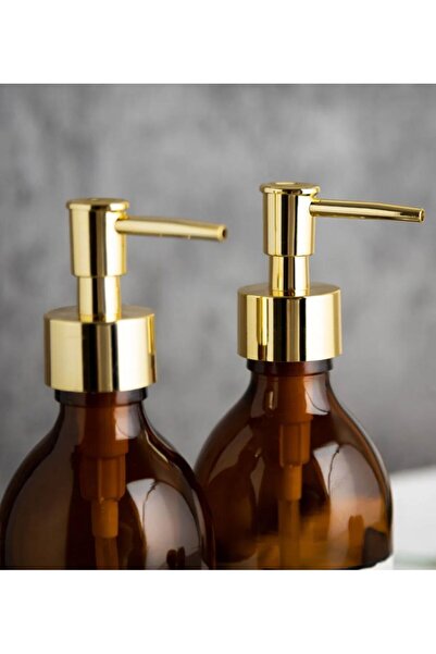 Trend Home Life 2 Pieces Replacement Gold Liquid Soap Dispenser Pump Liquid D...