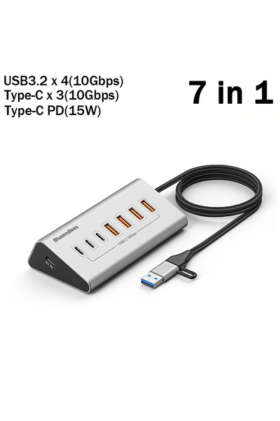 choice2 kebidumei 7 Ports USB3.2 USB 3.2 HUB Multi in 1 Docking Station 10Gbp...