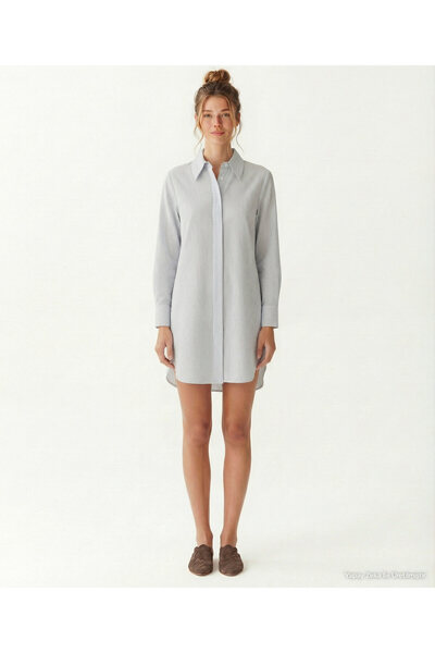 Yargıcı Wide Shirt Collar Long Sleeve Shirt