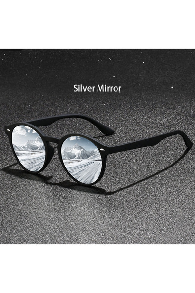 Choice F180-2(SilverMirror) Fashion Vintage circular Sunglasses Men Women Met...