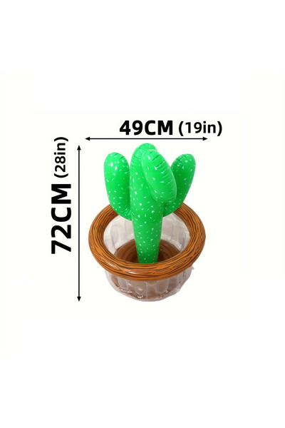 Choice green Inflatable Cactus Potted Plant Pool Float - Tropical Style Decor...