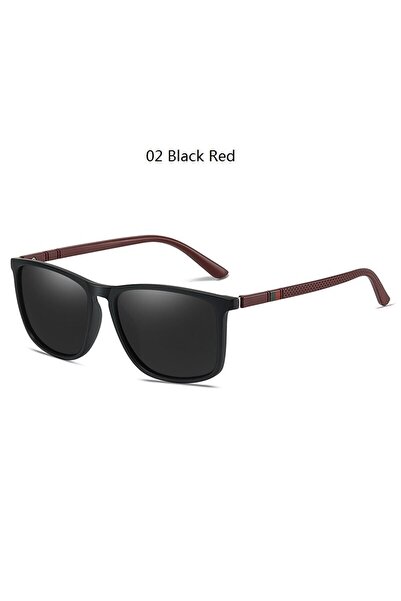 Choice 02 Black Red Luxury Vintage Eyewear Square Sunglasses Men Women Fashio...