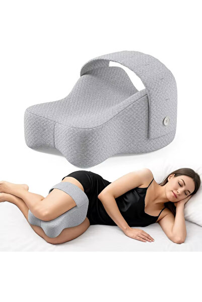 choice2 Light Grey Knee Pillow, Memory Foam Sofa Pillow for Side Sleeping, Be...
