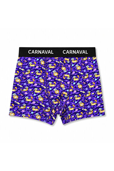 CARNAVAL SOCKS Carnaval Cat Patterned Premium Cotton Men's Boxer - Multicolor