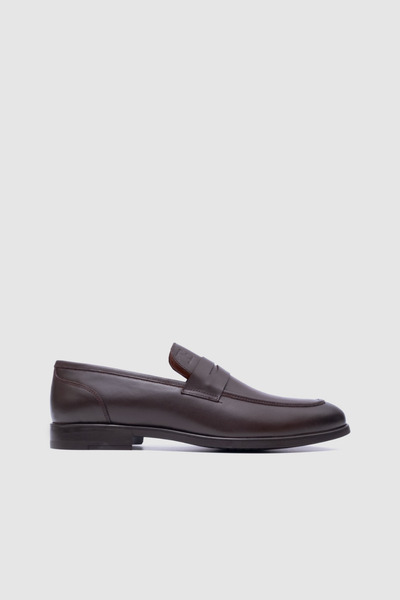 TOGO Erkek Kahve Antik Hakiki Deri Loafer Ayakkabı [TG052330]