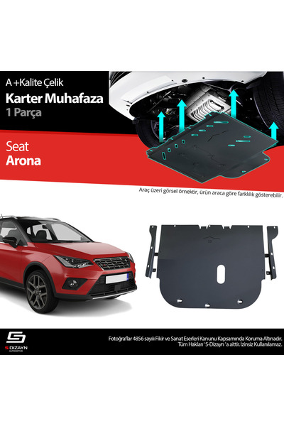 S Dizayn S-Dizayn Seat Arona Çelik Karter Muhafaza Koruma 2017 Üzeri A+ Kalit...