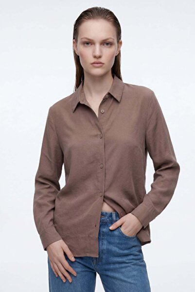 HAKKE Μακρυμάνικο πουκάμισο Modal Classic με γιακά Oversize