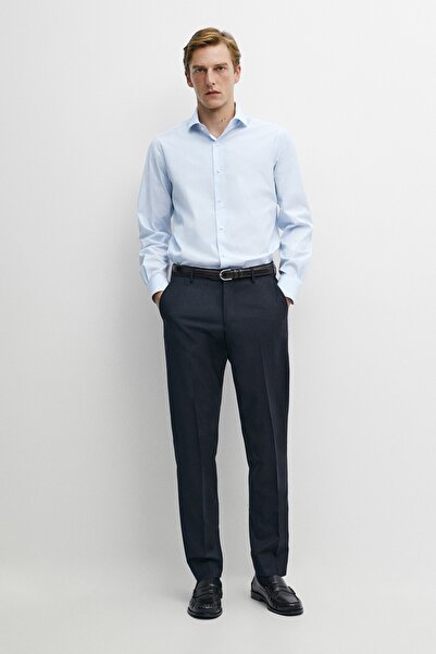 Massimo Dutti Çizgili tailoring slim fit gömlek