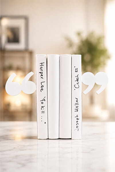 VENON 2 Pieces ❤️   White ""Nail Sign"" Metal Book Support Book Holder Home a...