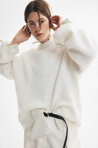 H&M Tiftik Karışımlı Oversize Kazak