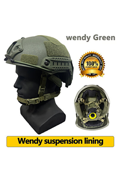 Choice1 L 52-60cm Wendy-Green FAST Tactical Helmet Kevlar High-Quality Fast T...