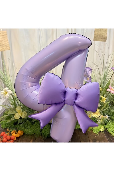 Choice9 NUMBER 40inch HG9151-4 2pcs 40inch Cream Purple Number 0-9 Balloon wi...