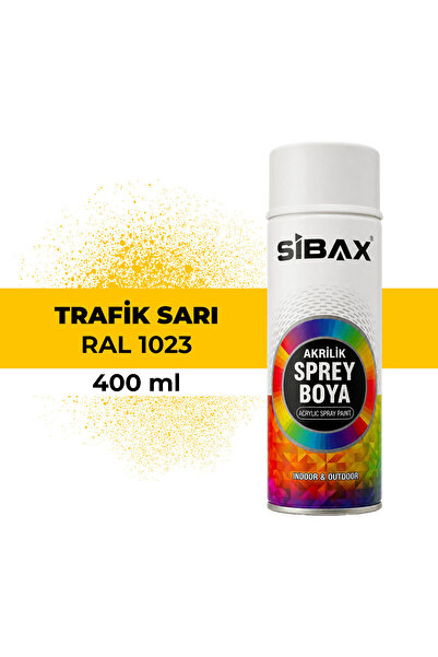 Sibax Akrilik Sprey Boya Trafik Sarı (Ral 1023) 400 ML