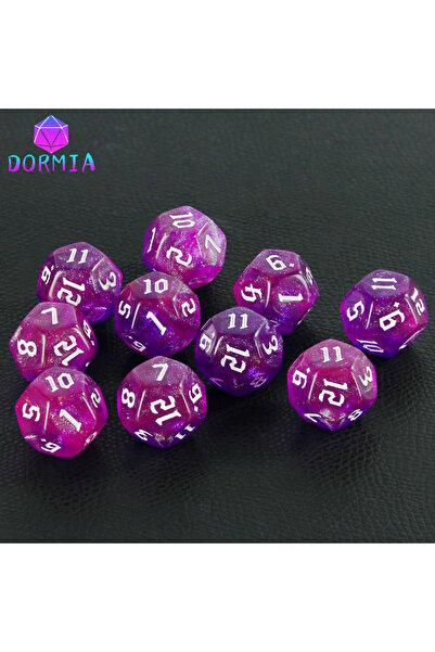 Choice1 05 D12 Polyhedral Mixed Colours Dice 12 Sided Glitter Dice for DND Ro...