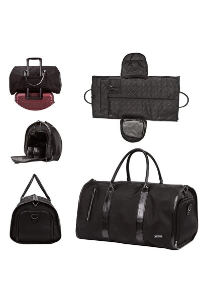 WINGS BRAND Geantă elegantă 2-în-1 pentru costum WINGS BLACK
