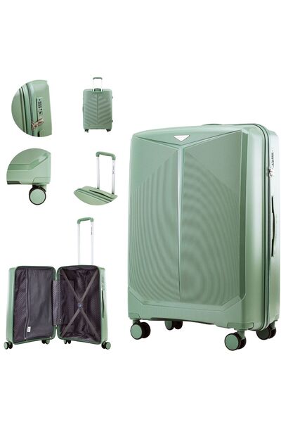 WINGS BRAND Valiză mare Wings COCKATIEL 28 " polipropilenă VERDE MILITAR