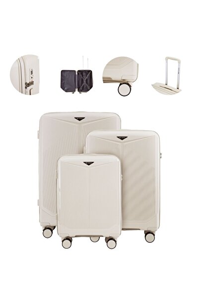 WINGS BRAND Set de 3 valize Wings COCKATIEL din polipropilenă, bej