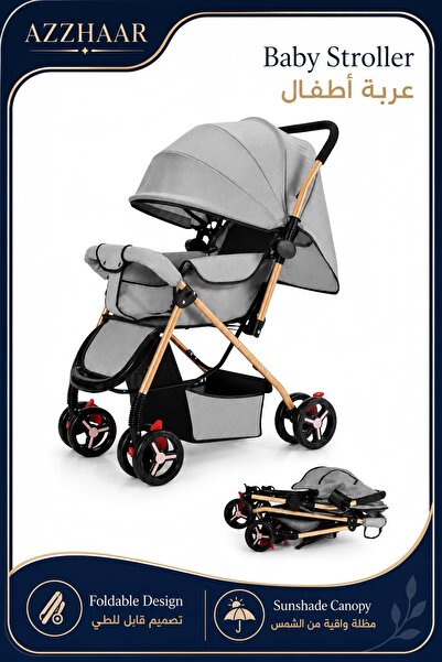 AZZHAAR Lightweight Infant Stroller, Foldable Design & Waterproof Canopy, Bui...