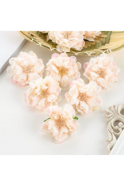 Choice 10pcs color 3 Artificial Silk Peony Flower Scrapbook Diy Gift Bobby Pi...