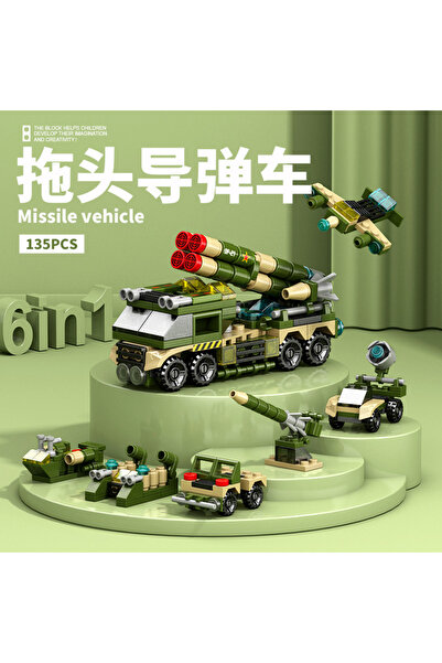 Choice no Box 135pcs NEW DIY 6in1 Aircraft Carrier Helicopter Mortar Missile ...