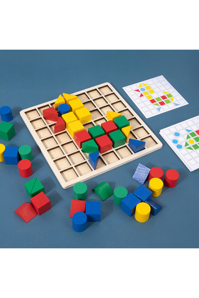 Choice As shown Wooden Creative Blocks Puzzle Children Montessori Color Shape...