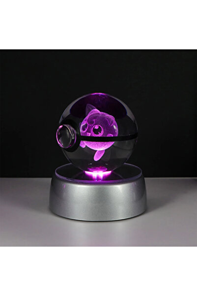 Choice3 5cm with Base Jigglypuff Pokemon 3D Crystal Ball Pikachu Gengar Eevee...