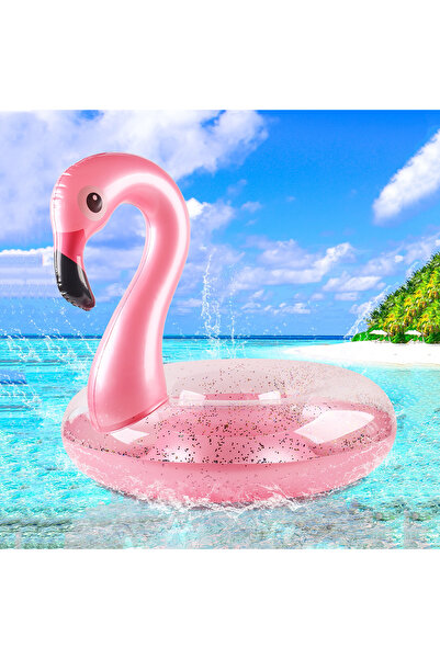 Choice 90cm(For 40-60kg) Pink Flamingo Flamingo Pool Float - Fun Beach Floati...