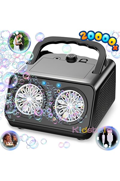 Choice Black 26 Holes Portable Bubble Machine Durable Automatic Bubble Blower...