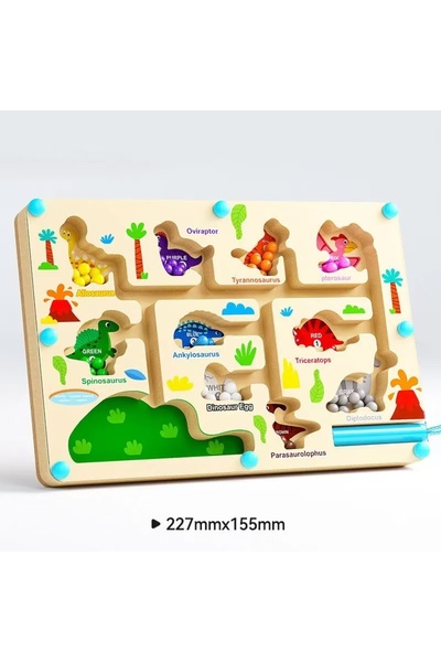 Choice6 Dinosaur Style Magnetic Color & Number Maze Montessori Education Toys...