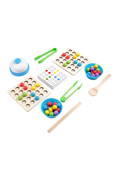 Choice As shown Wooden Montessori Clip Beads Toy Fine Motor Training Color So...