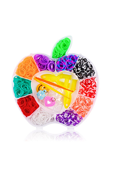 Choice apple(600pcs) Creative Colorful Loom Bands Set Rainbow Bracelet Making...