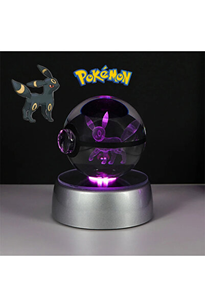 Choice5 Button Battery Umbreon Pokemon 3D Crystal Ball Figure Toys Pokeball G...