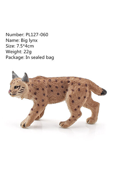 Choice1 NO.127-060 Realistic Simulated Forest Animal Lynx Model Solid Simulat...