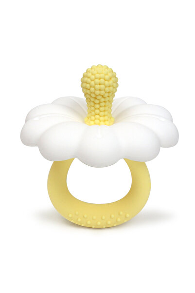Choice moonpie yellow 2026 Hot Sale Baby Flower Shape Teether Silicone Pacifi...