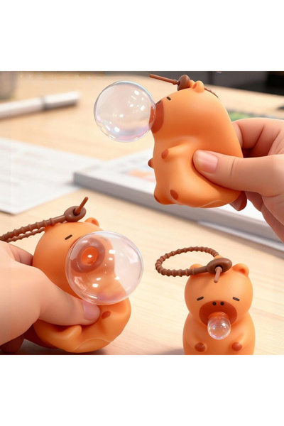 Choice 1PC Color Random 1PC Fun Capybara Spit Bubble Fidget Decompression pin...