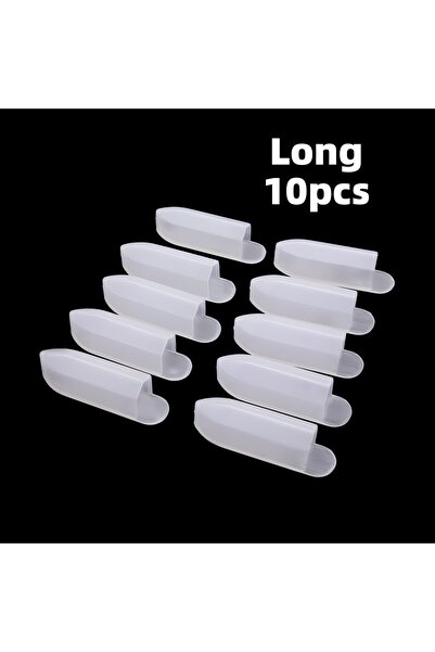 Choice1 Long 10Pcs 10/20/50pcs Clear PVC Soft Protective Caps for Cuticle Nip...