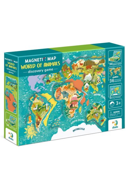Dodo Puzzle magnetic - Lumea animalelor (36 piese)